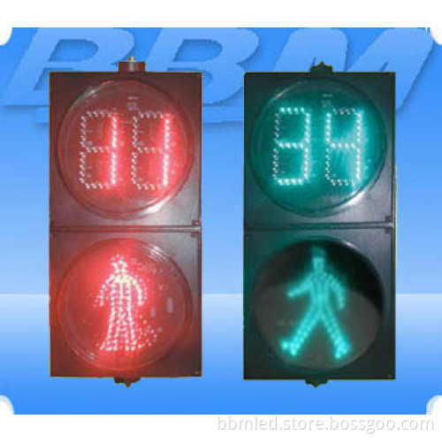 200mm LED Pedestrian Traffic Light with Countdown Timer